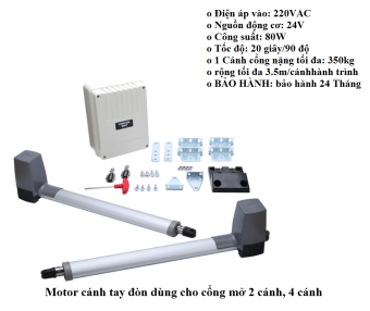 Mô tơ cổng mở cánh tay đòn Swing gate motor PK350DC