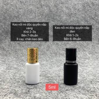 keo nối mi Độc Quyền nắp Vàng_Hàn Quốc khô 2-3s_5ml_ít cay_siêu bền_dụng cụ nối mi_Thúy Hà