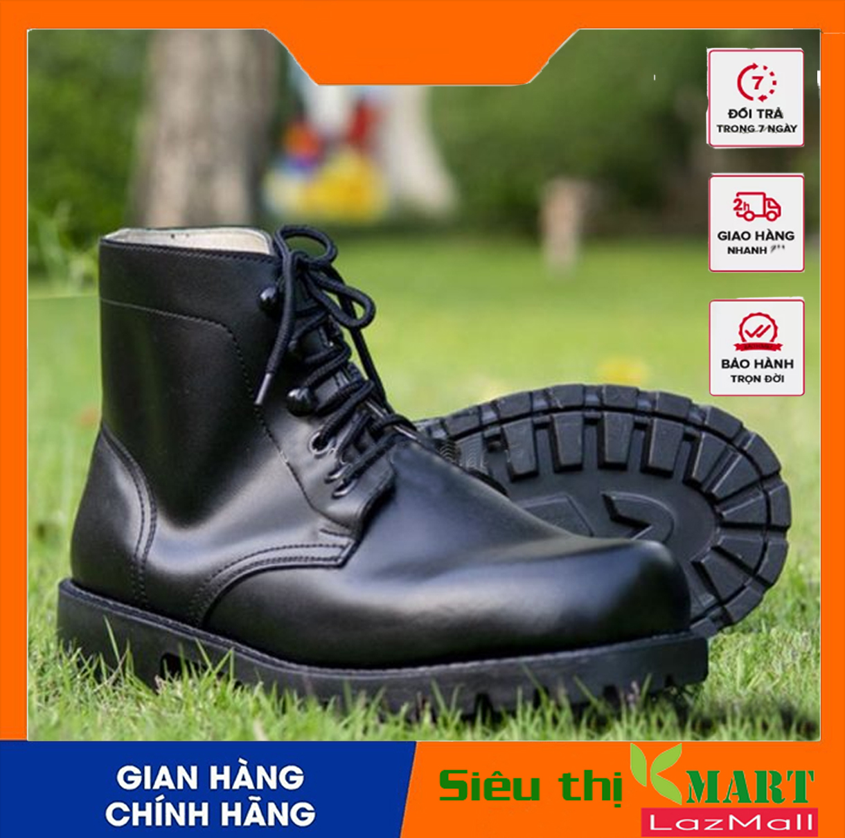 Giày Ghệt da bò .SQ QĐ Giầy línhsx giày nam đế cao su đúc nguyên khối