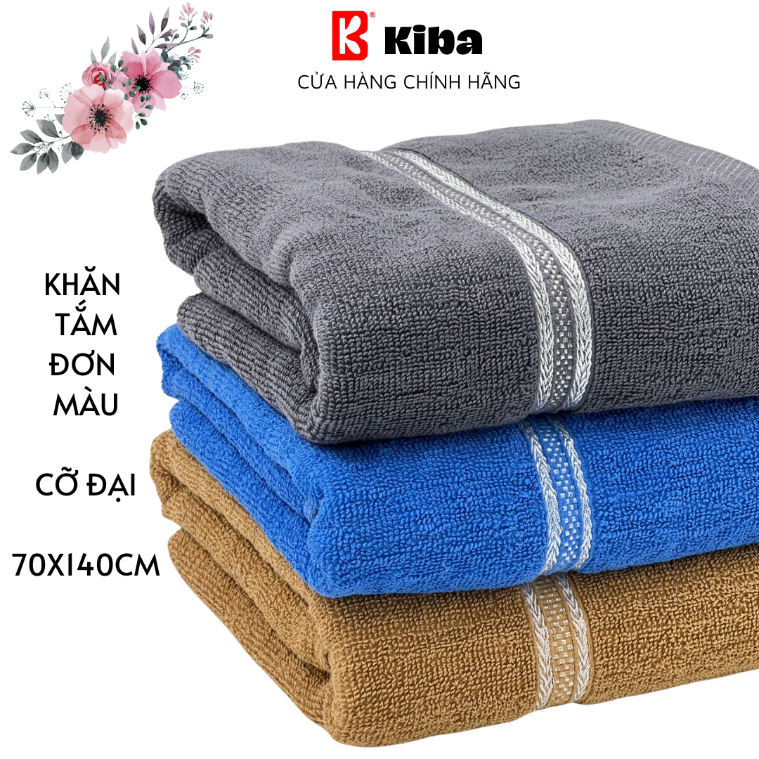 Xả Hàng Bị Bom Thu Hồi Vốn, Khăn Tắm KIBA Cỡ Lớn 70cm x 140cm, Hàng Không Lỗi Nhỏ, Không Phai Màu, K