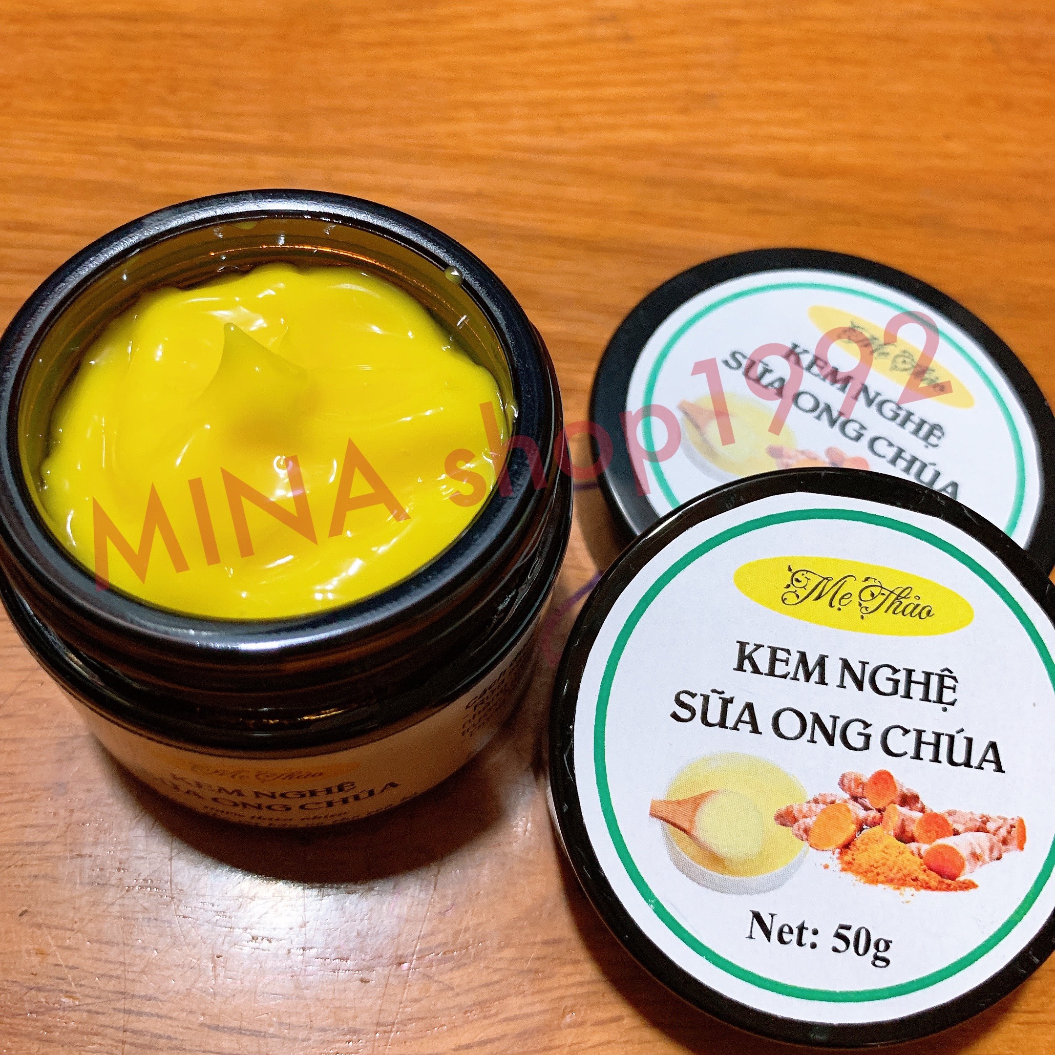Hũ 50g kem nghệ sữa ong chúa cao cấp - handmade - 100% tự nhiên