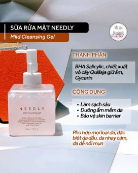 [Nhacuabeautyholic] Sữa rửa mặt NEEDLY MILD CLEANSiNG GEL