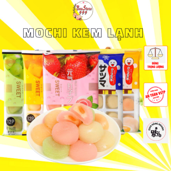 Bánh MOCHI KEM LẠNH FREESHIP Mochi nhật mỗi gói 12 chiếc bánh thơm ngon