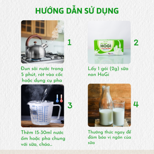 Sữa non Hogi 1 hộp 50 gói *2g giúp trẻ ăn ngon , ngủ ngon , tăng cường sức khỏe