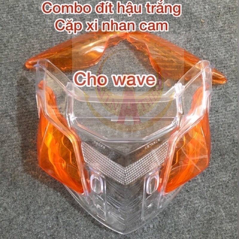Ốp hậu trắng wave 110 - wave 100 ,wave 2007-2022kèm xi nhan cam trước và sau