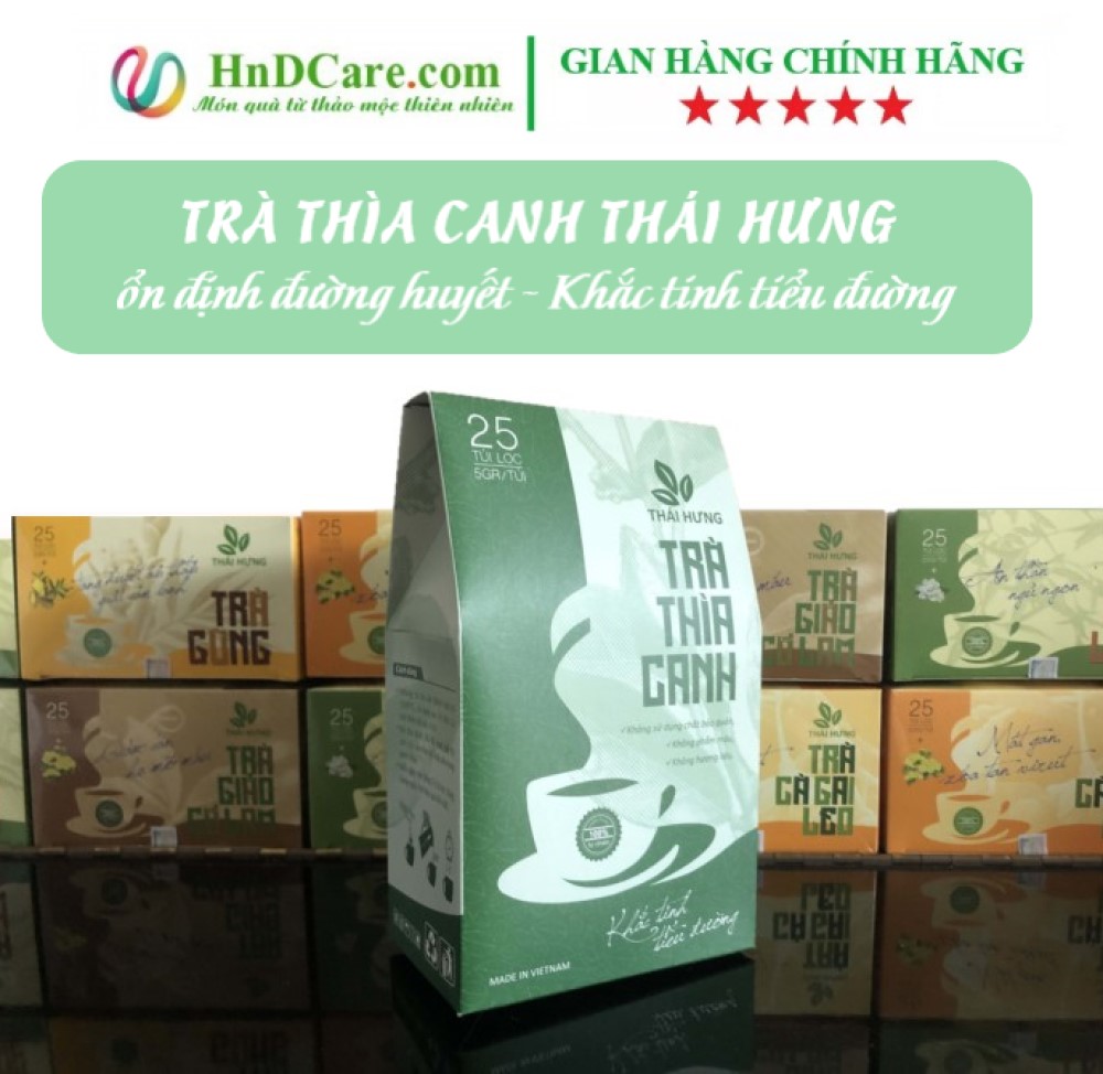 Trà dây thìa canh Thái Hưng trà thảo mộc túi lọc 100% tự nhiên không chất bảo quản dây thìa canh lá to giúp giảm đường huyết hỗ trợ ổn định tiểu đường sản phẩm chính hãng an toàn hỗ trợ sức khỏe