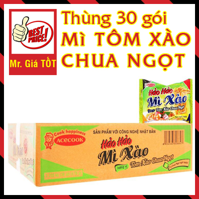 Mì xào Hảo Hảo tôm xào chua ngọt - Thùng 30 gói 75g [Mr. Giá TỐT]