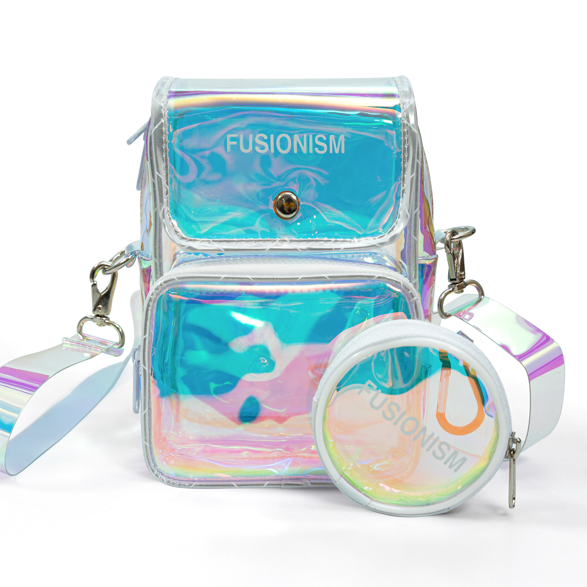 Túi Đeo Chéo Little Bag Multicolor Kèm Theo Pocket nhỏ - Hologram- Unisex