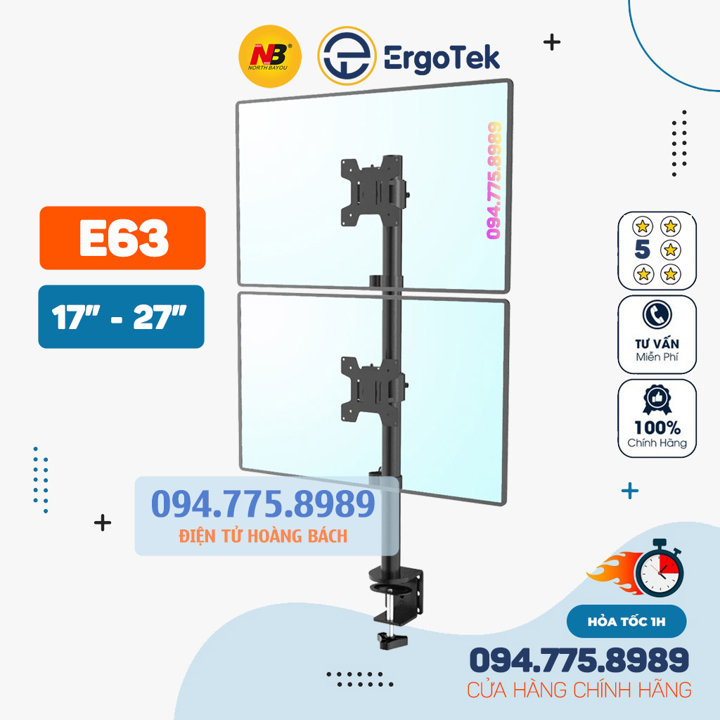 [HÀNG ĐỘC] Giá Treo Hai Màn Hình Kẹp Bàn M063 17 – 27 Inch Tay Treo Hai Màn Hình Máy Tính Xếp Màn Trên / Dưới