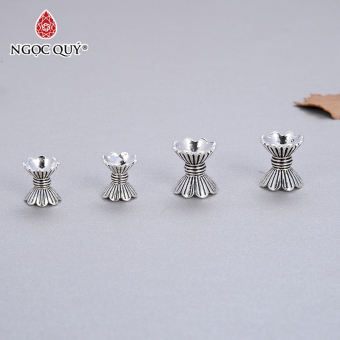Charm bạc chặn hạt họa tiết - Ngọc Qúy Gemstones