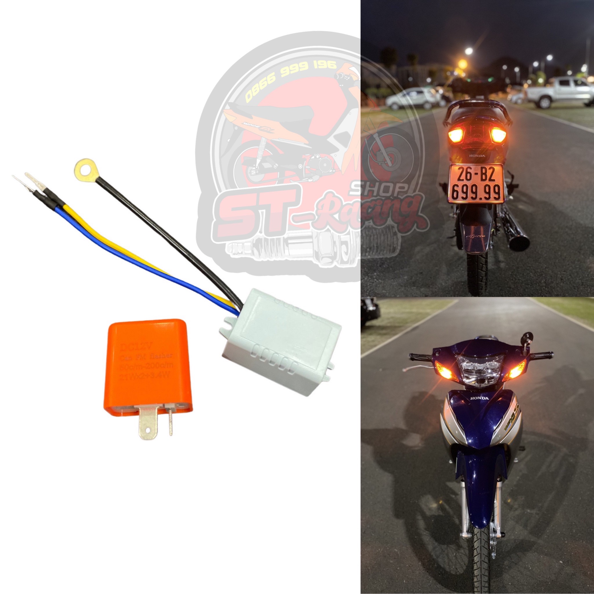 Mạch Hazard, Mạch ưu tiên, Cảnh báo nguy hiểm, cho tất cả các dòng xe Honda Wave, Dream. Lắp như zin !