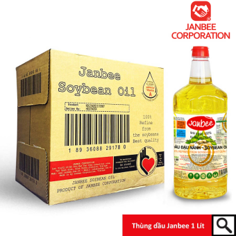 Thùng Dầu Đậu Nành Janbee 2 Lít - 6 Chai