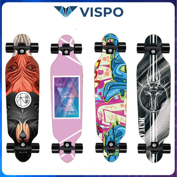 Ván trượt LONGBOARD 80 cm họa tiết độc lạ phù hợp với cả nam và nữ vật liệu cao cấp chắc chắn