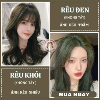 Thuốc Nhuộm Tóc Rêu Đen, Rêu Khói Nhuộm Tại Nhà ( TẶNG OXI DƯỠNG +GĂNG TAY + HDSD)