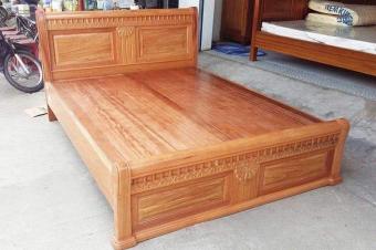 Giường ngủ chữ X gỗ Hương Đá