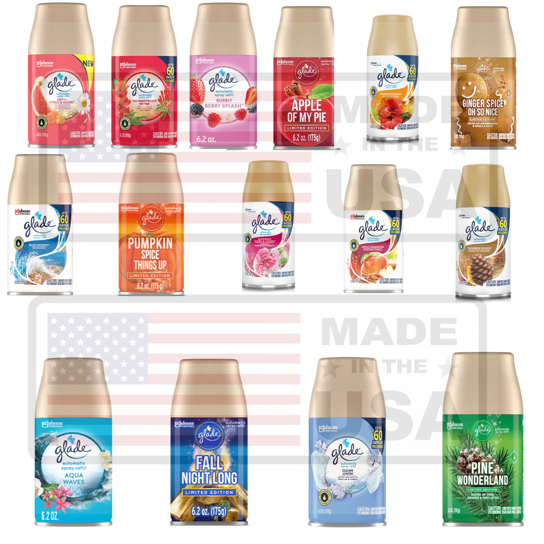Bình(Lõi) Xịt Phòng Tự Động GLADE (Nhập Khẩu USA) (30 mùi hương chuẩn Mỹ)