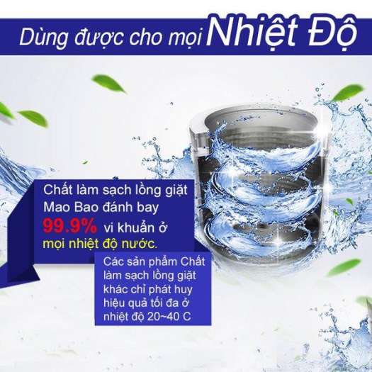 Combo 2 Hộp Bột vệ sinh làm sạch lồng máy giặt Mao Bao Cao Cấp