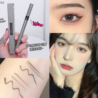 BOBEINI Bút Kẻ Mắt Houndstooth Bút Tằm Nằm Tốt Chống Nước 100% Chất Lỏng Siêu Bền Siêu Mịn Học Sinh ĐI HỌC