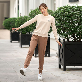 Set bộ đồ nữ nỉ dài tay YODY thu đông thiết kế đơn giản, mềm mại, thoải mái BTN5068