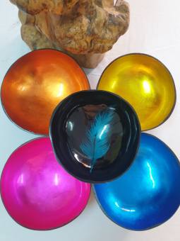 Gáo dừa Mỹ nghệ - Chén sơn mài