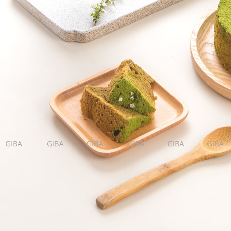 Đĩa gỗ nhỏ dùng đựng bánh, làm lót ly decor - Giba