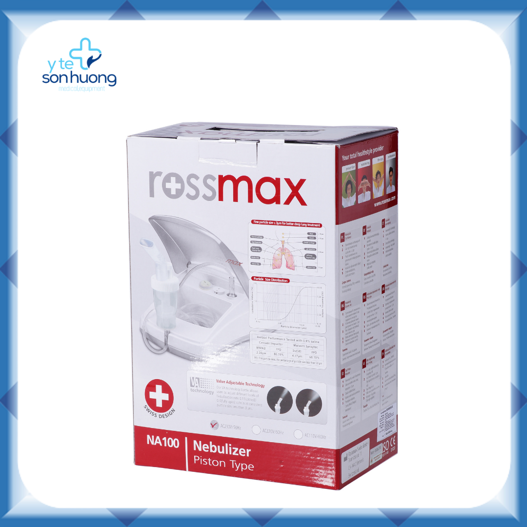 Máy xông khí dung Rossmax NA100/NA90 có chức năng hút mũi