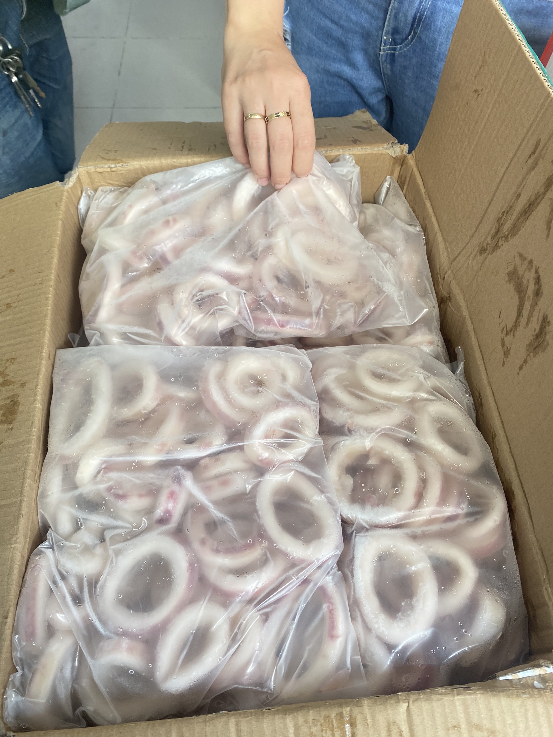 - mực vòng túi 1kg