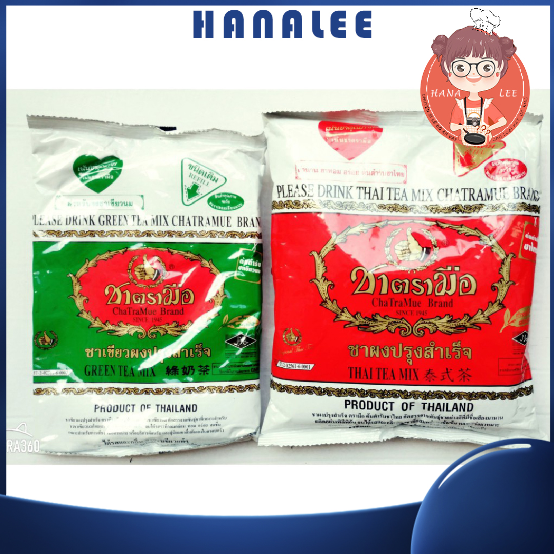 Trà thái xanh 200g, trà thái đỏ 400g