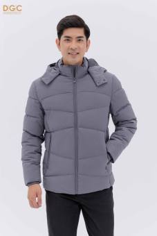 Áo phao nam 3 lớp dáng ngắn -  Áo khoác 3 lớp dáng ngắn, túi kéo khóa 2 bên sườn DGCs - WAJKBC23M