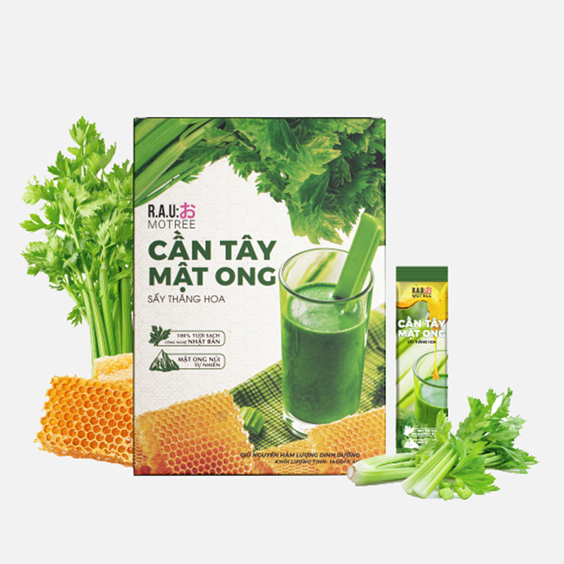 Bột cần tây mật ong giảm cân motree hộp 14 gói giảm cân an toàn, tự nhiên, hiệu quả