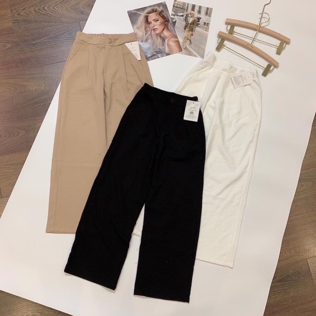 Quần culottes ống rộng đũi dáng dài siêu hack dáng