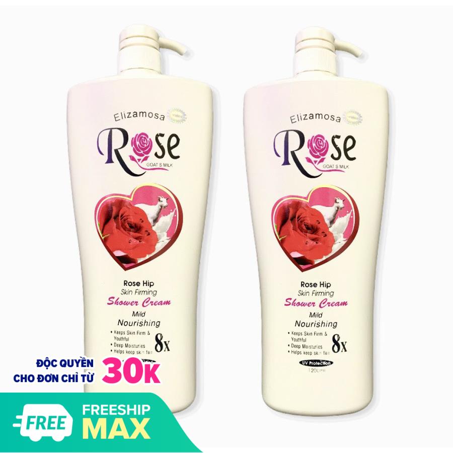 [Combo 2 Chai] Sữa Tắm Dê Vanessa Rose 8x 1200ml - Chăm Sóc Da - Đồ Dùng Nhà Tắm-- Sữa Tắm Dê Cao Cấp - Sữa Tắm Nhập Khẩu – Chăm Sóc Cá Nhân –Làm Đẹp-- Sữa Tắm Cao Cấp Thái Lan - Sức Khỏe & Làm Đẹp