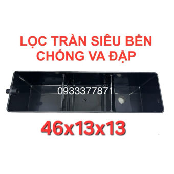 Lọc Tràn Trên hồ cá - Lọc Tràn Nhựa ABS ĐEN 46x13x13cm SIÊU BỀN, CHỐNG VA ĐẬP