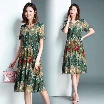 [ROMI -HÌNH THẬT] Đầm Dạo Phố Trung Niên Đầm Đẹp Tuổi Trung Niên Đầm Maxi Đi Biển Đầm Xòe Trung Niên Tuôi 40 Váy Đầm Tuổi Trung Niên Đầm Cho Người Tuổi Trung Niên Đầm Xòe In Họa Tiết Hoa Văn Sang Trọng ROMI 3189 3254