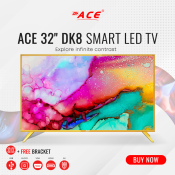 Ace 32" Slim HD Smart TV with Free Bracket