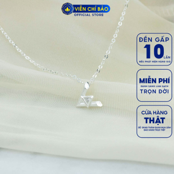 Dây chuyền bạc nữ LV chất liệu bạc 925 thời trang phụ kiện trang sức Viễn Chí Bảo D400805