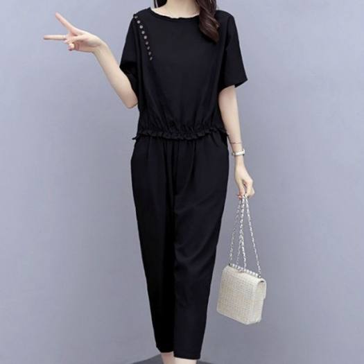 Bộ lửng vải đũi mềm mặc nhà, thời trang phong cách hàn quốc