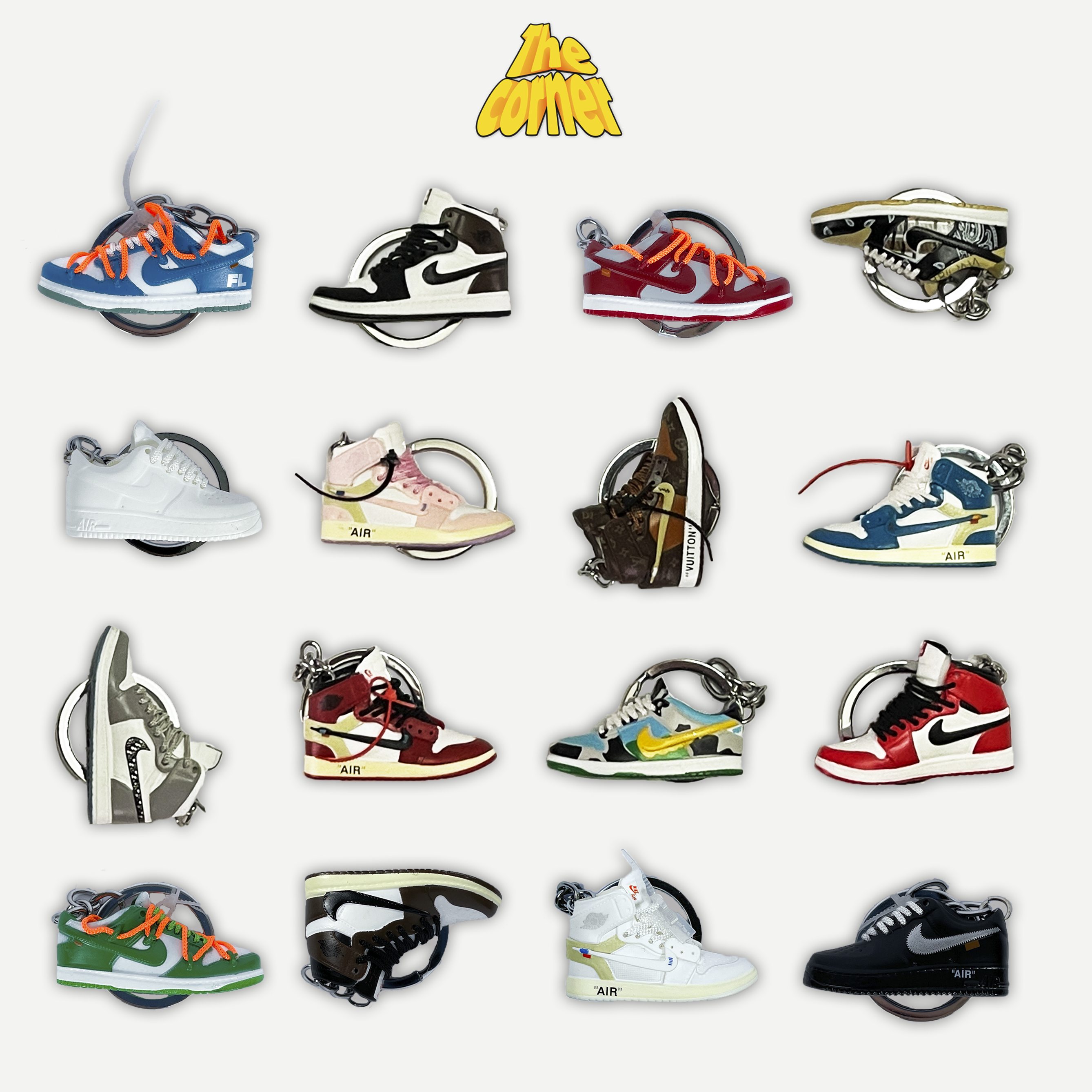 Móc khóa sneaker giày thể thao air jordan 3d tỉ lệ 1:6 kèm hộp