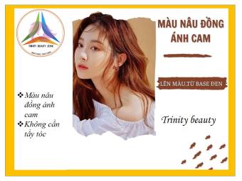 Thuốc nhuộm tóc hàn màu NÂU ĐỒNG ÁNH CAM tặng kèm oxy+lược+gang tay