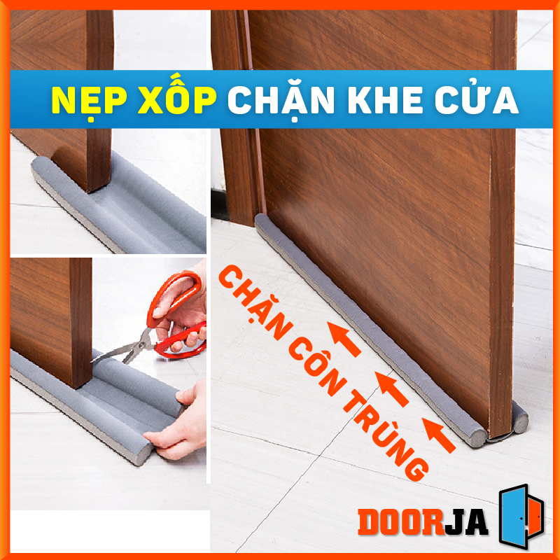 Xốp chặn cửa, Thanh chắn cửa ngăn côn trùng bụi bẩn,chắn gió điều hòa,tránh kẹp tay chân em bé DOORJA