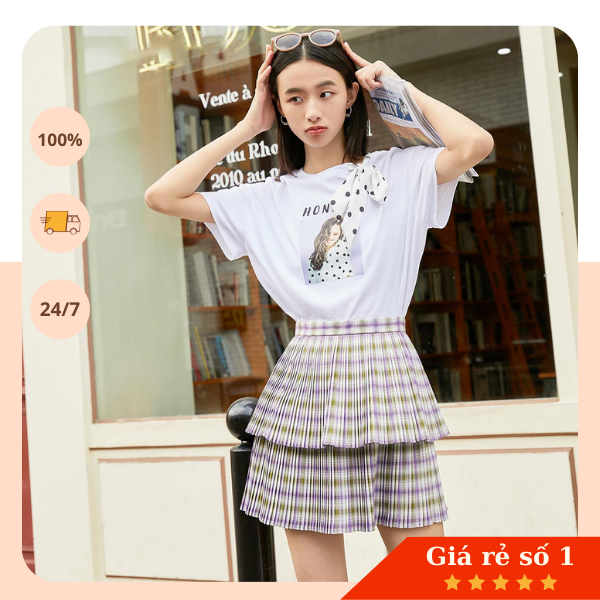 Chân váy xếp ly hai tầng Vero moda - Chân váy Vero moda sale