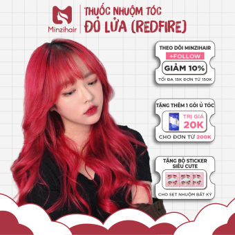 Thuốc Nhuộm Tóc Màu Đỏ Lửa (RED FIRE) | Cần Tẩy Tóc - Minzihair HN