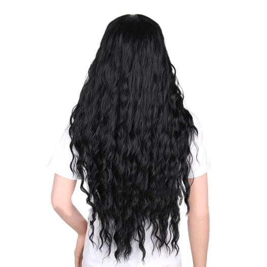 Tóc Giả Nguyên Bản Cho Phụ Nữ Tóc Thật Màu Gradient Xoăn Dài Tóc Giả Nhân Tạo Tóc Xoăn Gợn Sóng Chịu Nhiệt Tóc Giả Đỏ Đen