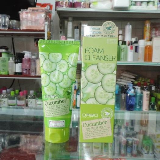 Sữa rửa mặt Dabo dưa leo trắng da, giảm nhăn, cấp ẩm Hàn Quốc 180ml