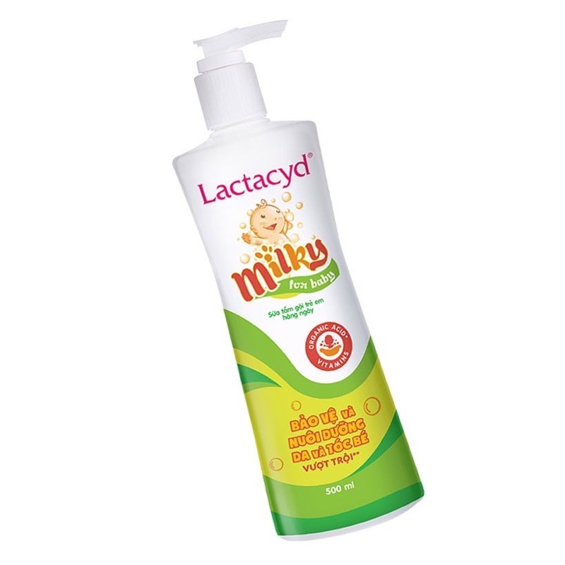 Sữa tắm gội cho bé Lactacyd Milk Vòi 500ml