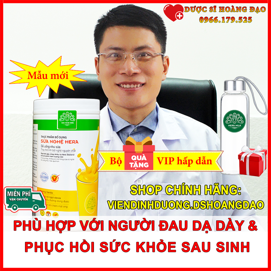 Sữa nghệ hera 500gr - phù hợp với người đau dạ dày, giúp lợi sữa cho con bú
