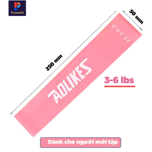 Dây kháng lực miniband tập gym chân mông tay đùi cao su đàn hồi ngũ sắc nam nữ