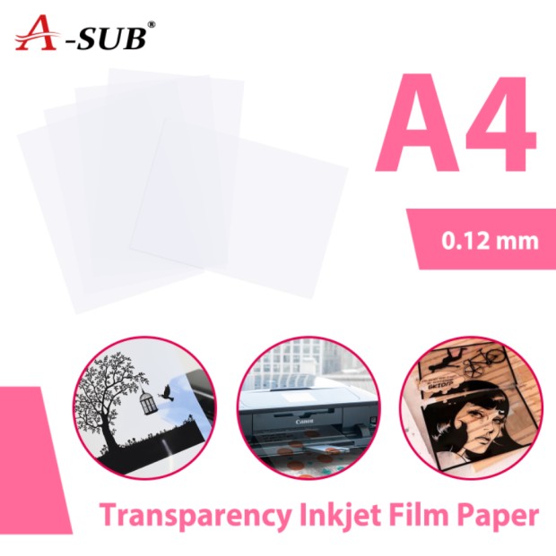 5pcs A4 Inkjet Printing Transparency Film Photographic Paper