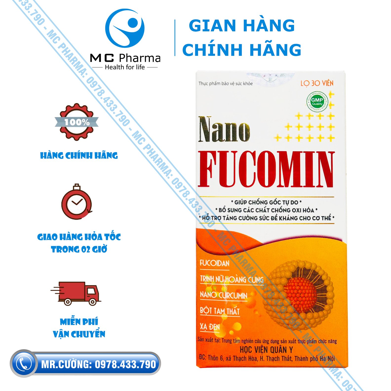 {Chính Hãng} Nano Fucomin Học viện quân y {Tăng cường miễn dịch,...}