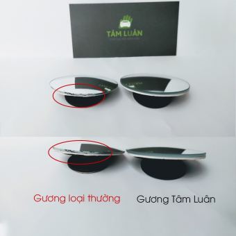 2 Gương Cầu Lồi ô tô cao cấp Tâm Luân gắn kính chiếu hậu không viền xóa điểm mù